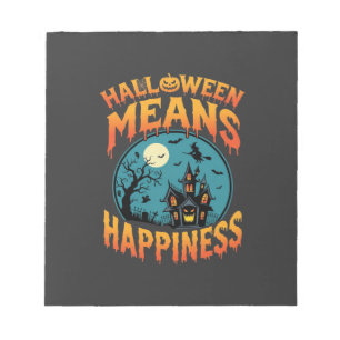 Halloween Betekent Geluk Geest Huis Vector Notitieblok