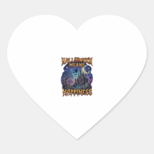 Halloween Betekent Geluk Geheime Kasteel Heks Koe Hart Sticker
