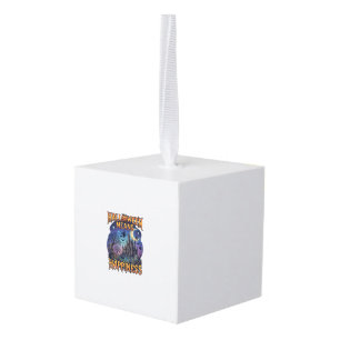 Halloween Betekent Geluk Geheime Kasteel Heks Koe Kubus Ornament