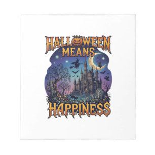 Halloween Betekent Geluk Geheime Kasteel Heks Koe Notitieblok