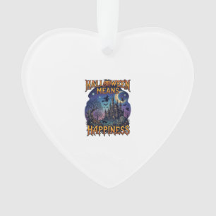 Halloween Betekent Geluk Geheime Kasteel Heks Koe Ornament