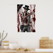 Halloween Beunting Art, Bloody Killer Nachtmerrie Poster (Keuken)