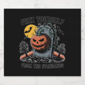 Halloween bevrijd jezelf van de normen.jpg sparkling wijnetiket (Enkel label)