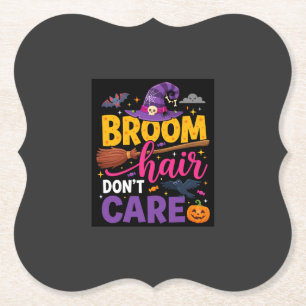 Halloween Bezem Haar Maakt Niet Uit Heks Citaat Kartonnen Onderzetters