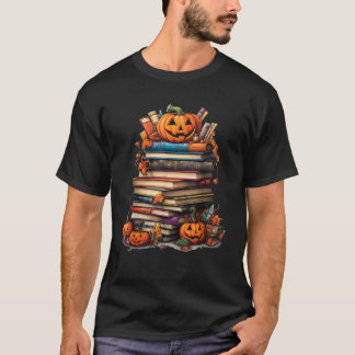 Halloween Bibliothecaris Boek Lover Pompoen Boekac T-shirt
