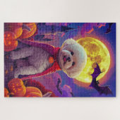 Halloween Bichon Frise Dog Pumpkins eng Legpuzzel (Horizontaal)