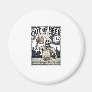 Halloween Bier Skelet Vintage Feest Magneet