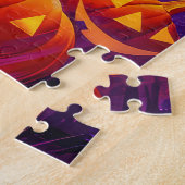 Halloween Biewer Terrier Hond Pompoenen eng Legpuzzel (Zijkant)