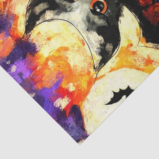 Halloween Big-Eye Bat Jack-o-Lantern Decoupage Tissuepapier (Detail)