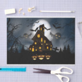 Halloween Big Moon Haunted House Tissuepapier (Craft)