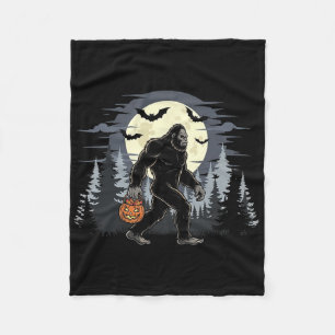 Halloween Bigfoot Sasquatch in het bos Jack-o-l Fleece Deken