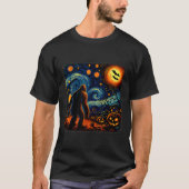 Halloween Bigfoot Starry Night Van Gogh Sasquatch  T-shirt (Voorkant)
