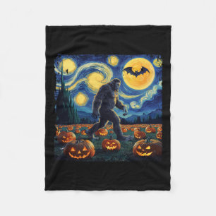 Halloween Bigfoot Sterrennacht Van Gogh Fleece Deken