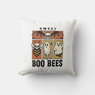 Halloween Bij Pun Vintage Gravure Geest Bij Shirt Kussen