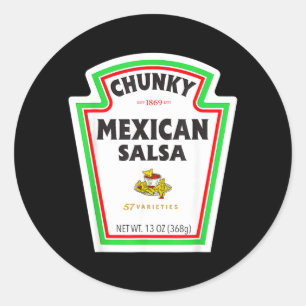 Halloween bijpassend kostuum Klontige Mexicaanse S Ronde Sticker
