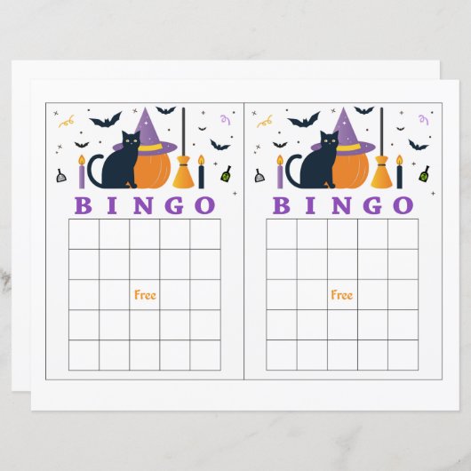 Halloween bingo (Voorkant / Achterkant)