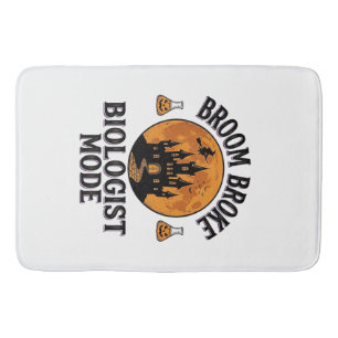 Halloween Bioloog T-shirt Vintage Griezelen Scienc Badmat