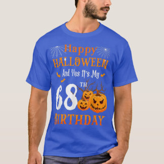 Halloween Birthday 68 jaar oud 68th Papa Nana Pomp T-shirt