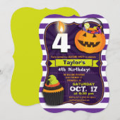 Halloween Birthday Costume Party Kaart (Voorkant / Achterkant)