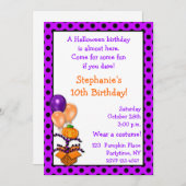 Halloween Birthday Invitation Kaart (Voorkant / Achterkant)