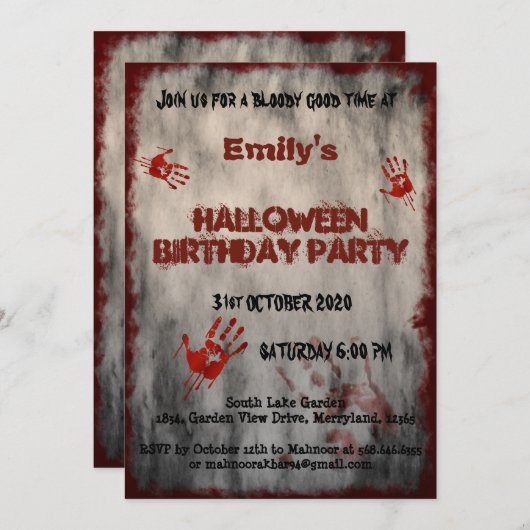  Halloween Birthday Kaart (Voorkant / Achterkant)