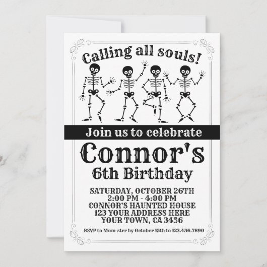 Halloween Birthday Kaart (Voorkant)