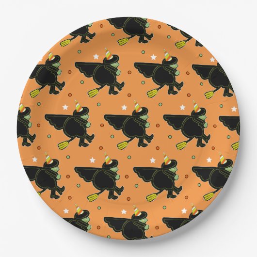 Halloween Birthday Papieren Bordje (Voorkant)