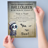 Halloween Birthday Party Grim Reaper Flyer (Hand)