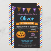 Halloween Birthday Party Invitation Kaart (Voorkant / Achterkant)