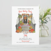 Halloween Birthday Party Invitation Kaart (Staand voorkant)