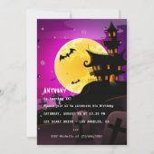 Halloween Birthday Party Invitation Kaart (Voorkant)