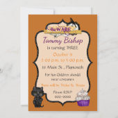 Halloween Birthday Party Invitation Kaart (Achterkant)