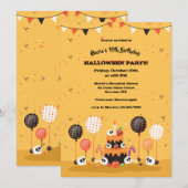 Halloween Birthday Party Invitation Kaart (Voorkant / Achterkant)