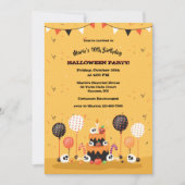 Halloween Birthday Party Invitation Kaart (Voorkant)