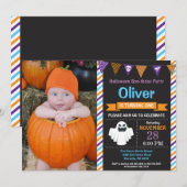 Halloween Birthday Party Invitation Kaart (Voorkant / Achterkant)