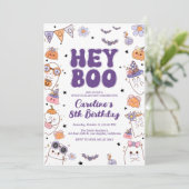 Halloween Birthday Party Invitation Kaart (Staand voorkant)
