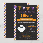 Halloween Birthday Party Invitation Kaart (Voorkant / Achterkant)
