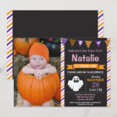 Halloween Birthday Party Invitation Kaart (Voorkant / Achterkant)
