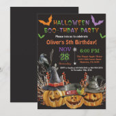 Halloween Birthday Party Invitation Kaart (Voorkant / Achterkant)
