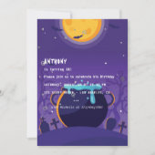 Halloween Birthday Party Invitation Kaart (Voorkant)