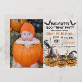 Halloween Birthday Party Invitation Kaart (Voorkant / Achterkant)