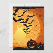 Halloween Birthday Party Invitation Spooky Bats Kaart (Achterkant)