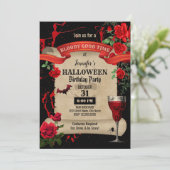 Halloween Birthday Party Kaart (Staand voorkant)