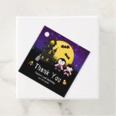 Halloween Birthday Party Vampires Paars Bedankjes Labels (In situ)