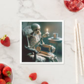 Halloween Birthday Skeleton Servet (Insitu)