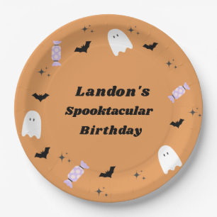 Halloween Birthday Spooktacular Papieren Bordje