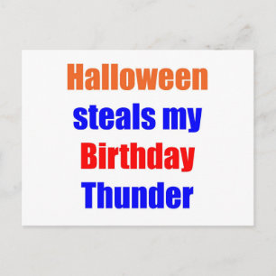 Halloween Birthday Thunder Briefkaart