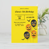 Halloween Birthday Uitnodiging (Staand voorkant)