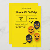 Halloween Birthday Uitnodiging (Voorkant / Achterkant)