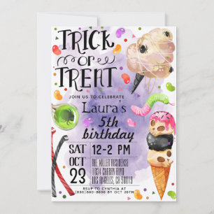 Halloween Birthday Uitnodiging